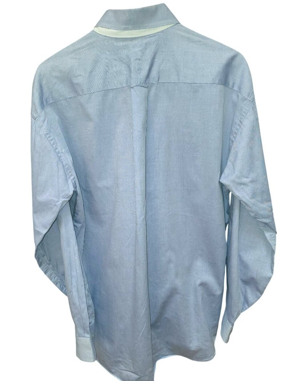 Tommy Hilfiger Blue Oxford Shirt Mens 16.5 34/35 Button Down Classic Preppy - Picture 4 of 6
